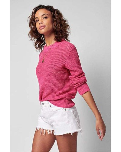 Faherty Miramar Linen-blend Sweater - Pink