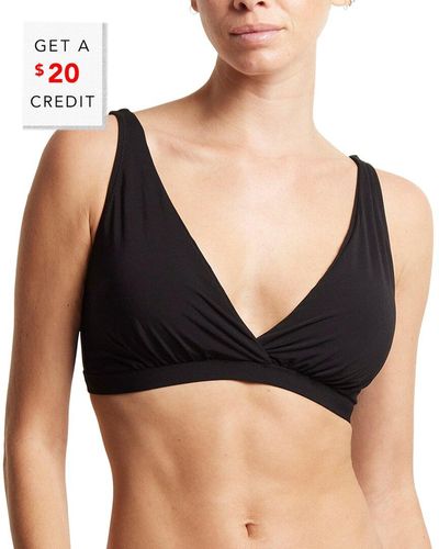 Hanky Panky Swim Wrap Bikini Top With $20 Credit - Black