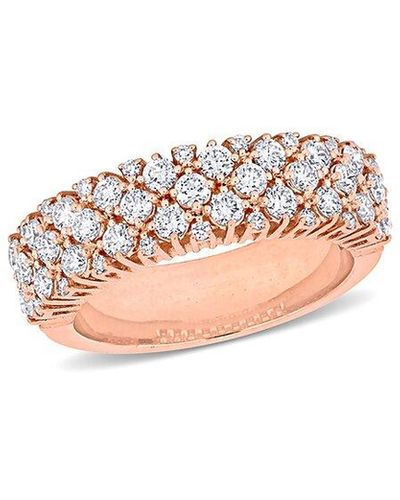 Rina Limor 14k Rose Gold 1.14 Ct. Tw. Diamond Semi-eternity Ring - Pink