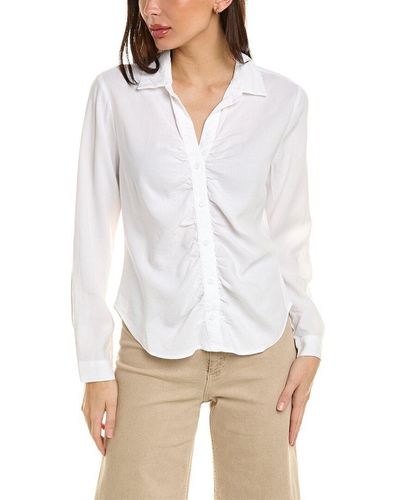 Bella Dahl Shirred Shirt - White