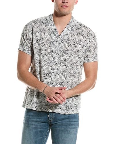 Report Collection Abstract Floral Shirt - Gray