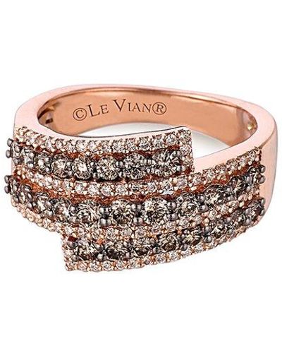 Le Vian ® Chocolate & Strawberry 14k Rose Gold 1.24 Ct. Tw. Diamond Half-eternity Ring - White
