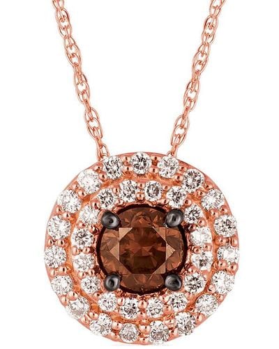Le Vian Le Vian 14k Rose Gold 0.51 Ct. Tw. Diamond Pendant Necklace - Multicolor