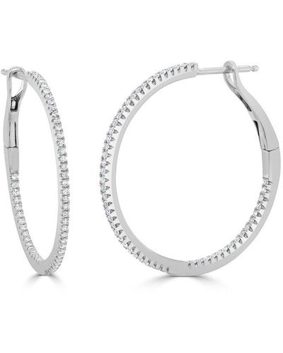 Sabrina Designs 14k 0.34 Ct. Tw. Diamond Hoops - White