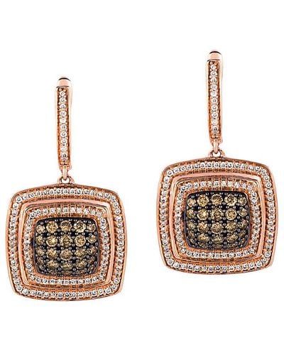 Le Vian 14k Rose Gold 1.56 Ct. Tw. Diamond Earrings - White