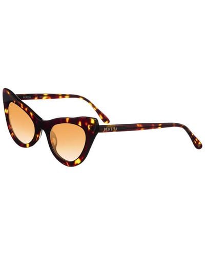 Bertha Brsit104-2 67mm Polarized Sunglasses - Brown