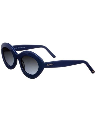 Bertha Brsit100-3 65mm Polarized Sunglasses - Blue
