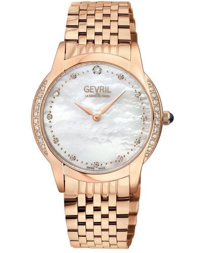 Gevril Airolo Diamond Watch - Metallic