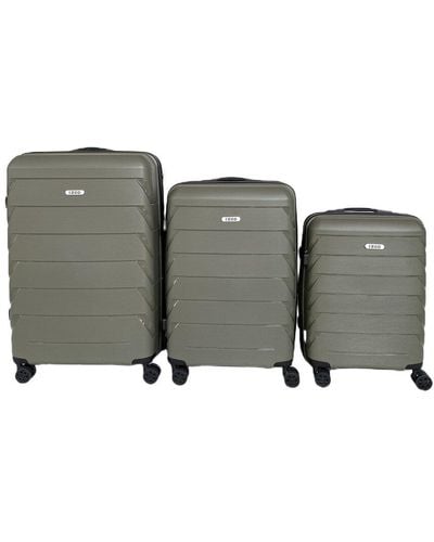 Izod Ashley Expandable 3pc Suitcase Set - Gray