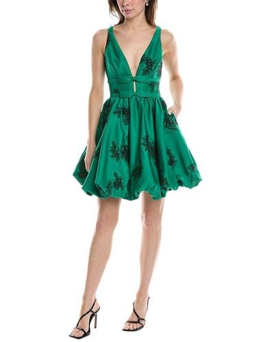 Marchesa Mini Cocktail Dress - Green