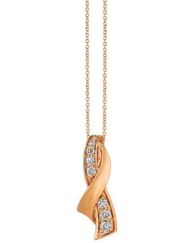 Le Vian Le Vian 14k Strawberry Gold 0.51 Ct. Tw. Diamond Necklace - Metallic