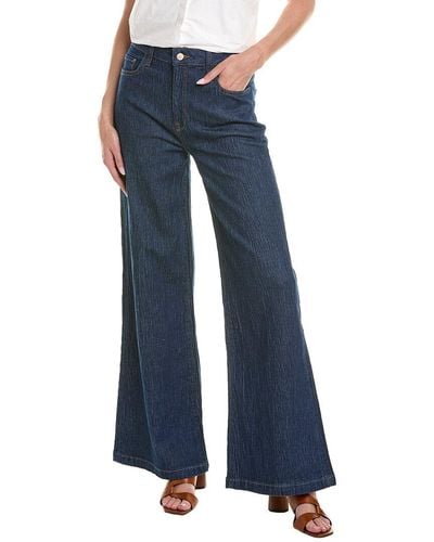 Triarchy Ms. Fonda Dark Indigo High-rise Wide Leg Jean - Blue