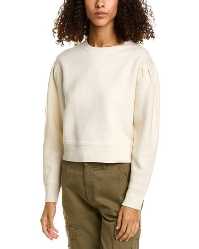 AllSaints Vika Boiled Wool Sweater - Natural