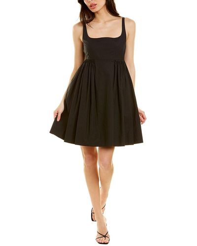 Rebecca Taylor Poplin A-line Dress - Black