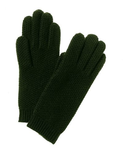 Sofiacashmere Honeycomb Cashmere Gloves - Green
