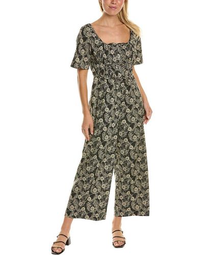 Rebecca Taylor Poplin Jumpsuit - Green