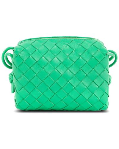 Bottega Veneta Intrecciato Leather Mini Loop Camera Bag (Authentic Pre-Owned) - Green