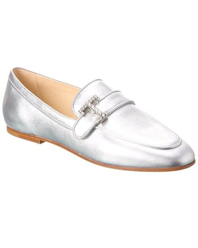 Tod's Logo Leather Loafer - White