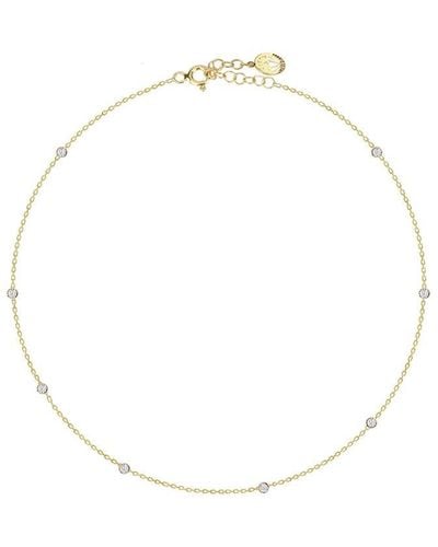 Gabi Rielle Bejeweled 14k Yellow Goldplated Sterling Silver & Pave Crystal Choker Necklaces - White