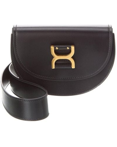 Chloé Marcie Mini Leather Flap Bag - Black