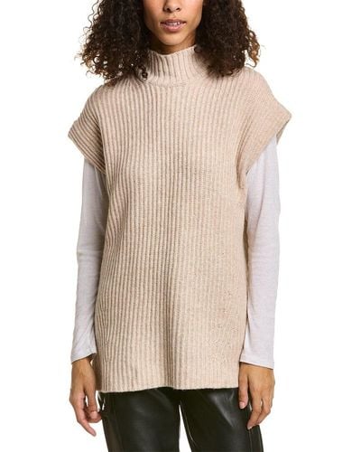 Ganni Wool-blend Sweater Vest - Natural
