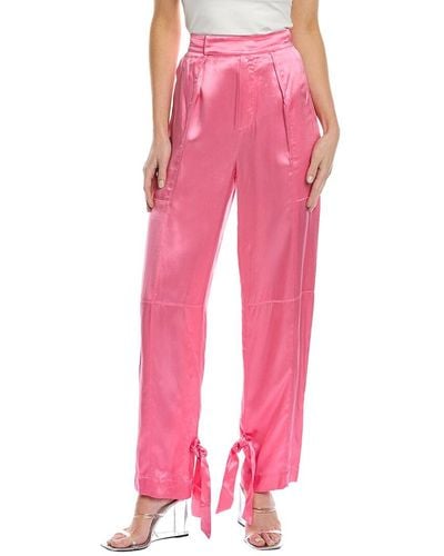 Nicholas Erato High-waist Silk Pant - Pink