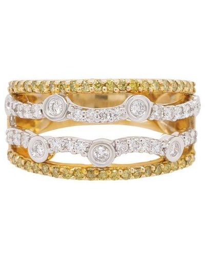 Diana M. Jewels Fine Jewellery 14k Two-tone 0.95 Ct. Tw. Diamond Half-eternity Ring - White