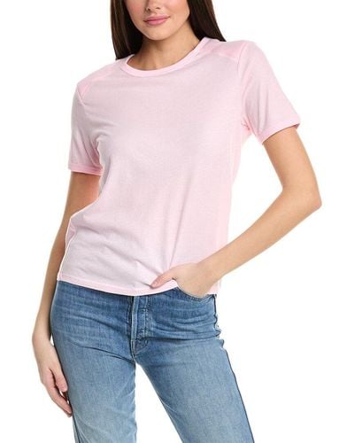 Chrldr Franny Shoulder Pad T-shirt - Pink