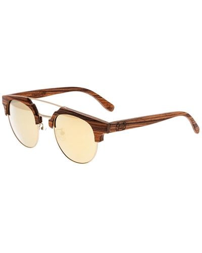 Earth Wood Kai 40mm Polarized Sunglasses - White