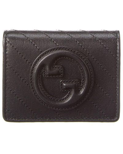 Gucci Blondie Leather Card Case - Gray