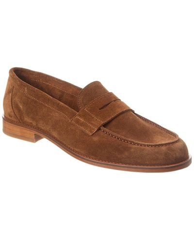 Antonio Maurizi Suede Penny Loafer - Brown