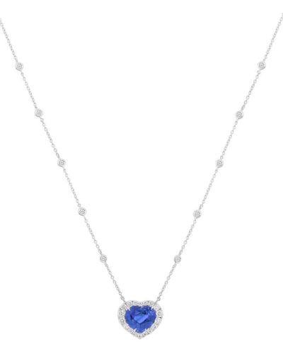 Diana M. Jewels Fine Jewelry 18k 6.57 Ct. Tw. Diamond Necklace - Blue