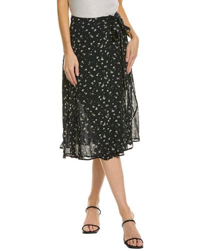 Rag & Bone Lily Midi Skirt - Black