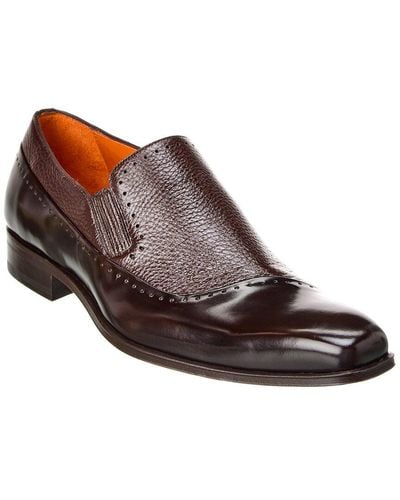 Mezlan Leather Slip-on Loafer - Brown