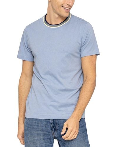 Sol Angeles Echo Stripe Crew T-shirt - Blue
