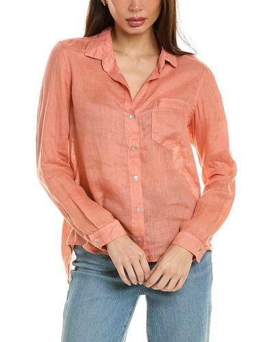 Bella Dahl Pocket Button-down Shirt - Orange