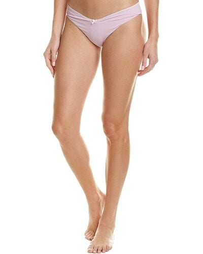 WeWoreWhat Picot Delilah Bikini Bottom - Purple