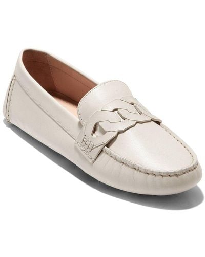 Cole Haan Evelyn Chain Leather Loafer - White