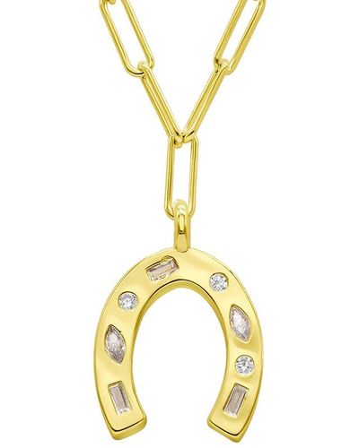 Adornia 14k Plated Pendant Necklace - Metallic