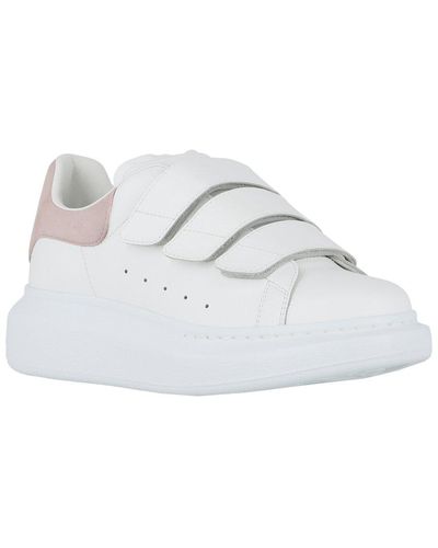 Alexander McQueen Oversized Triple Strap Leather Sneaker - White