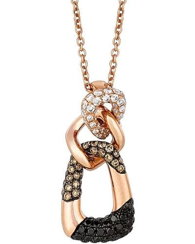 Le Vian Le Vian Exotics 14k Rose Gold 0.56 Ct. Tw. Diamond Necklace - White