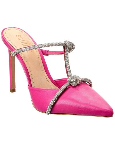 SCHUTZ SHOES Sylvie Leather Pump - Pink