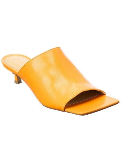 Bottega Veneta Stretch Leather Mule - Yellow