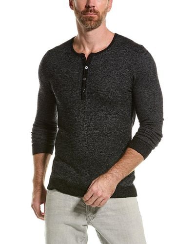 John Varvatos Slim Fit Wool-blend Sweater - Black