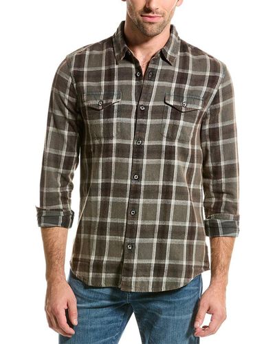 John Varvatos Dale Regular Fit Western Shirt - Brown