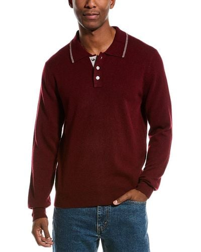 Kier + J Kier + J Wool & Cashmere-blend Polo Shirt - Red