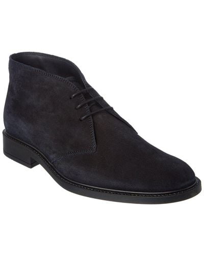 Tod's Tods Suede Ankle Boot - Blue