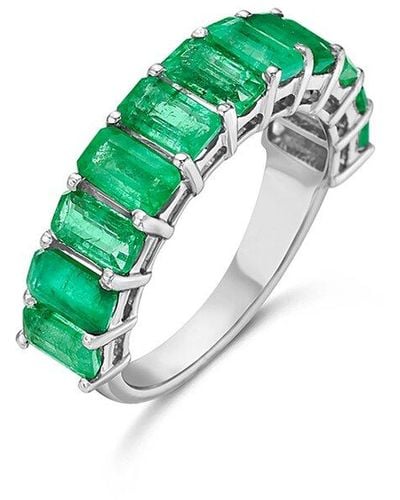 Forever Creations Signature Forever Creations 14k 3.00 Ct. Tw. Emerald Half-eternity Ring - Green