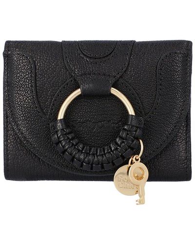 See By Chloé Hana Leather Trifold Wallet - Black