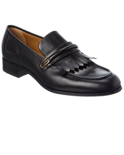 Gucci Aldo Leather Loafers - Black